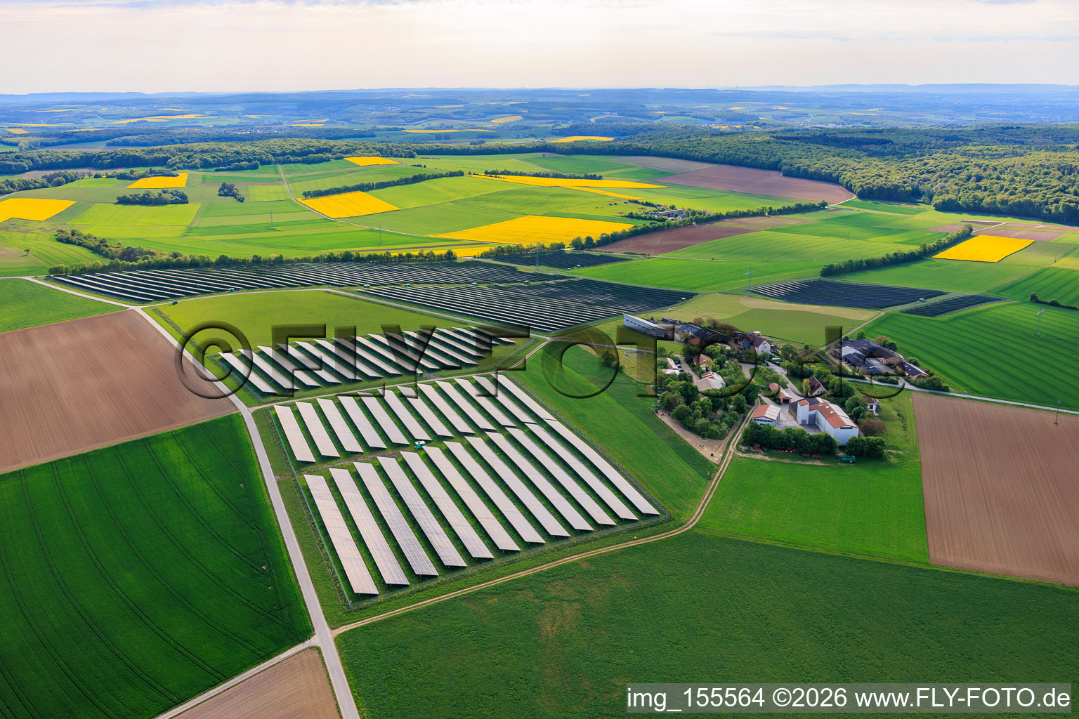 Solarpark Ramsthal am Zehntfreyhof im Bundesland Bayern, Deutschland