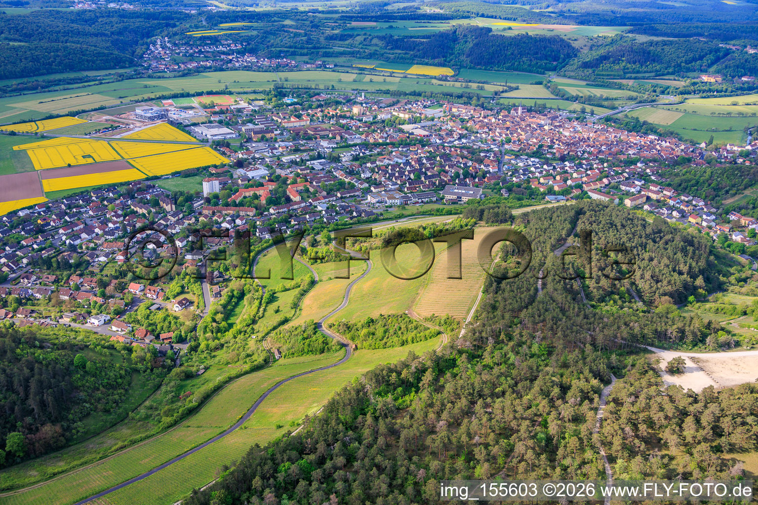 Weinberge von terroir f Hammelburg - Weinbau in Franken im Bundesland Bayern, Deutschland