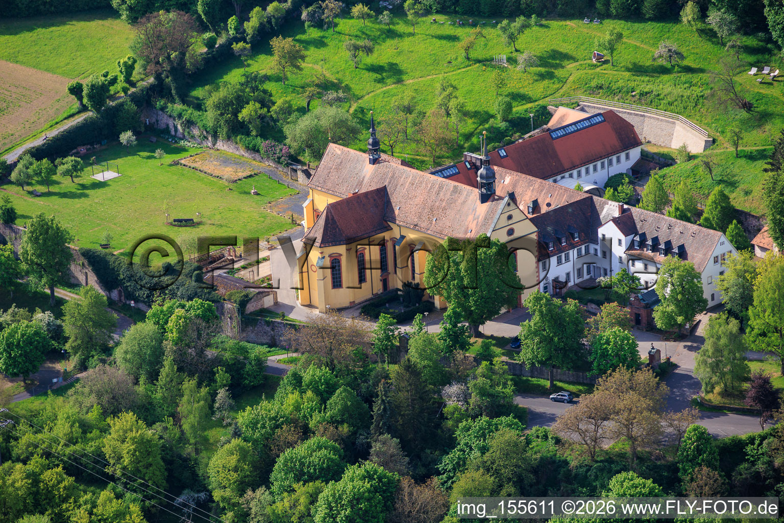 Ehem. Klosterkirche Altstadt in Hammelburg im Bundesland Bayern, Deutschland