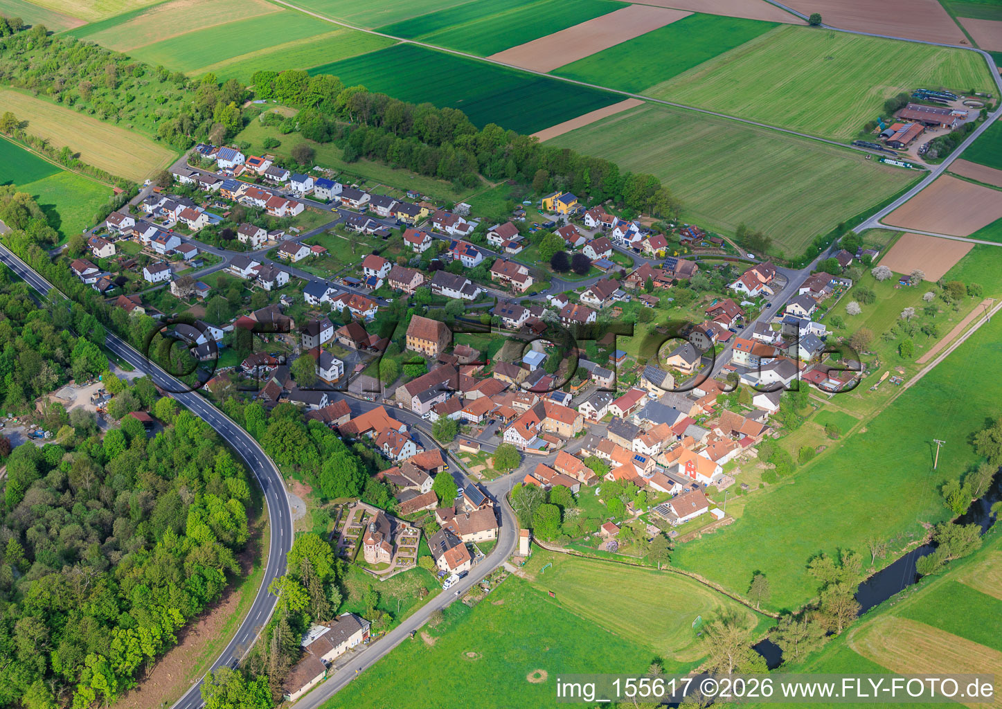 Untereschenbach von Osten in Hammelburg im Bundesland Bayern, Deutschland