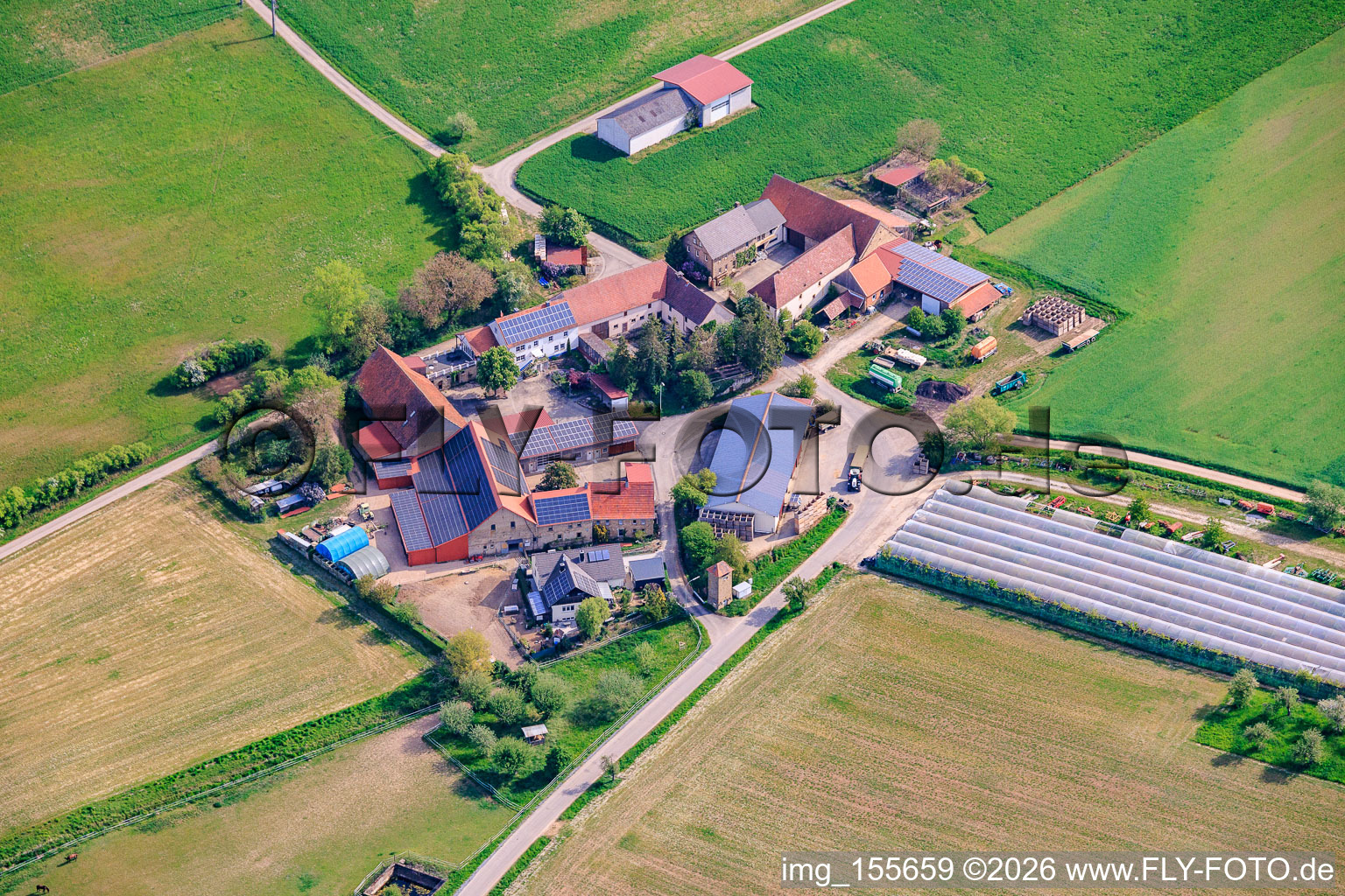 Hof Gut Ruppertzaint naturgemäße Landwirtschaft GmbH & Co. KG im Ortsteil Gänheim in Arnstein im Bundesland Bayern, Deutschland