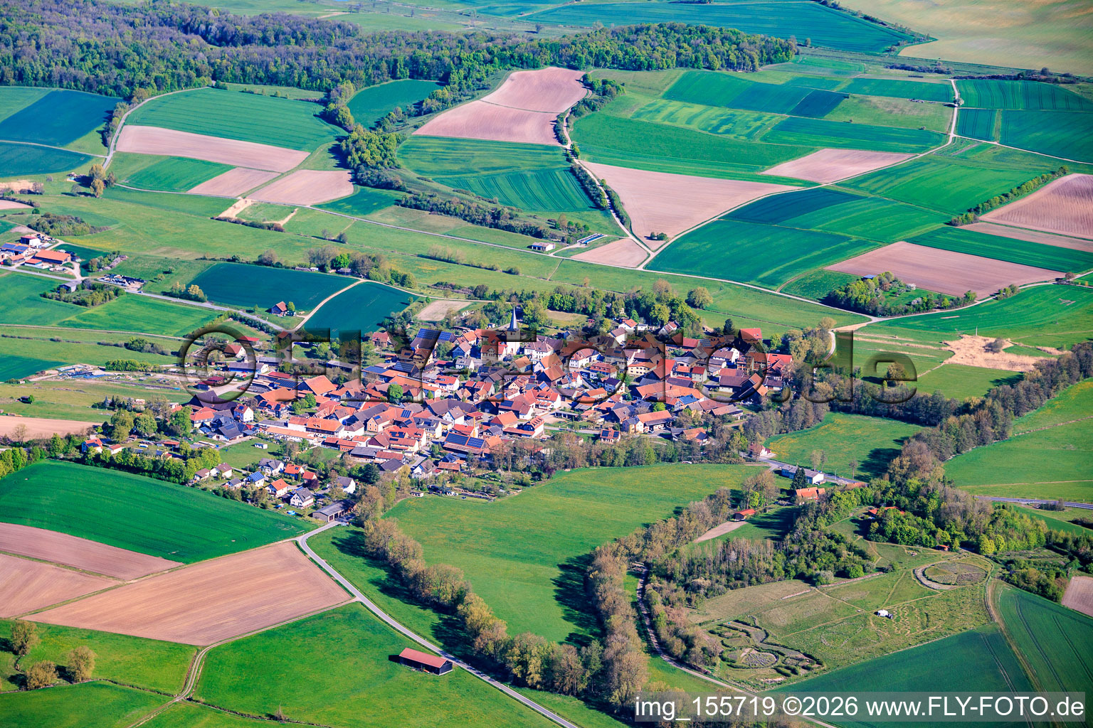 Roßfeld von Südosten in Bad Rodach im Bundesland Bayern, Deutschland