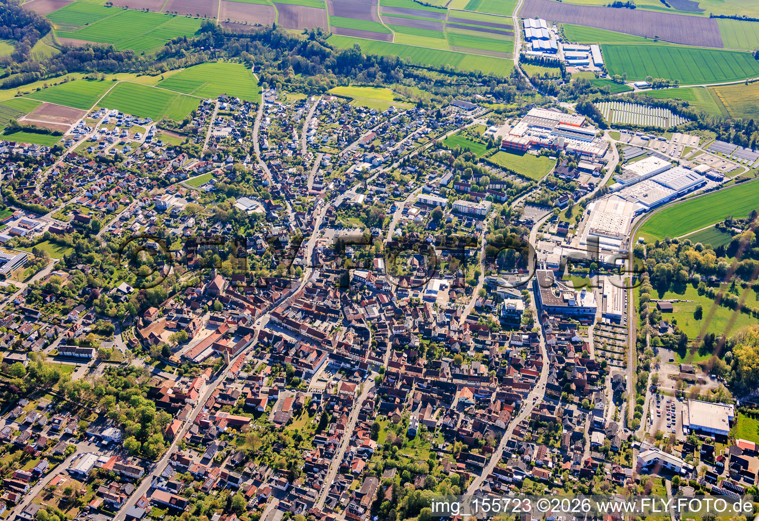 Bad Rodach von Westen im Bundesland Bayern, Deutschland