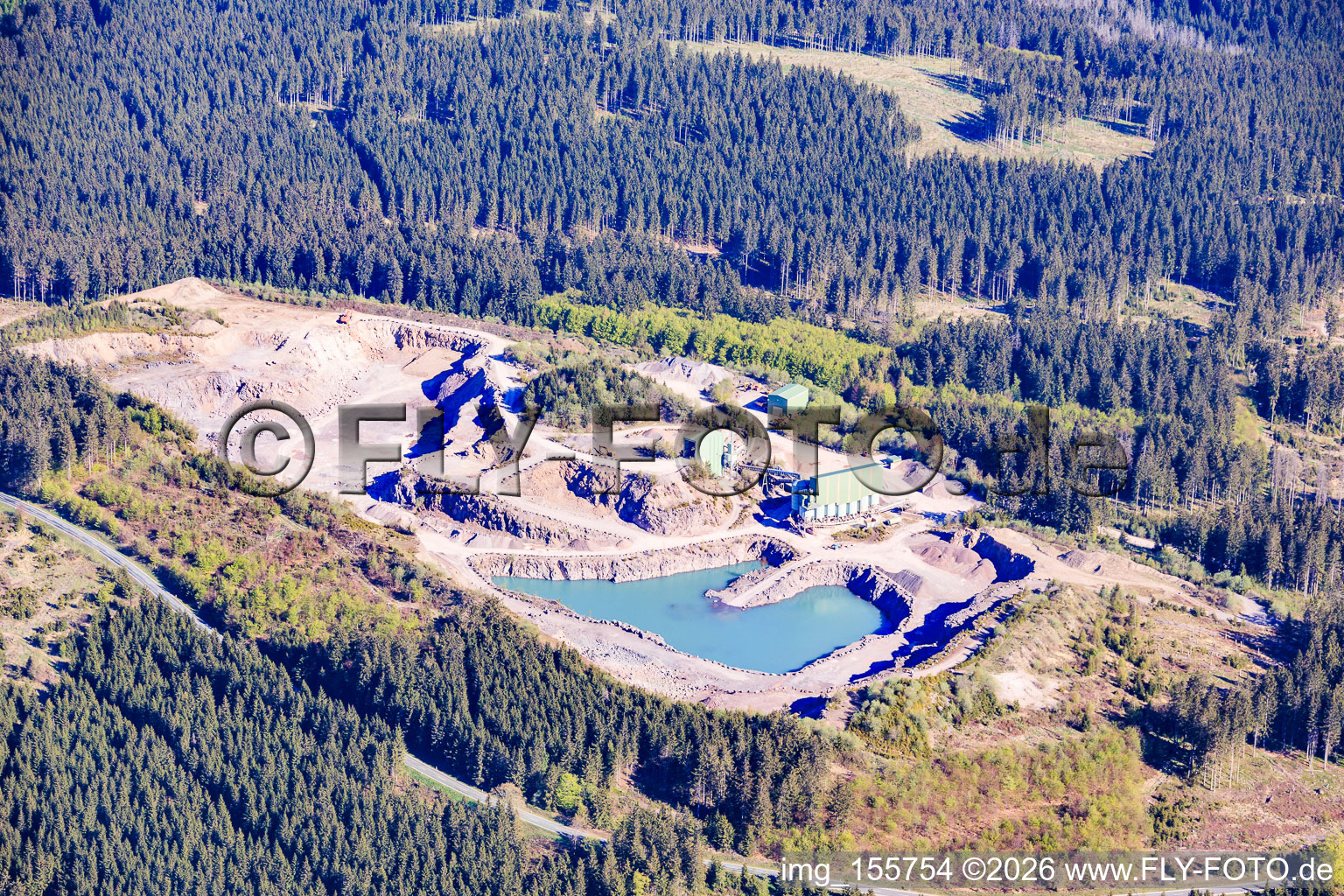 SST Steinindustrie, Straßen- und Tiefbau GmbH & Co. KG | Werk Rotkopf im Ortsteil Wald Neustadt in Verwaltungsgemeinschaft Großbreitenbach im Bundesland Thüringen, Deutschland