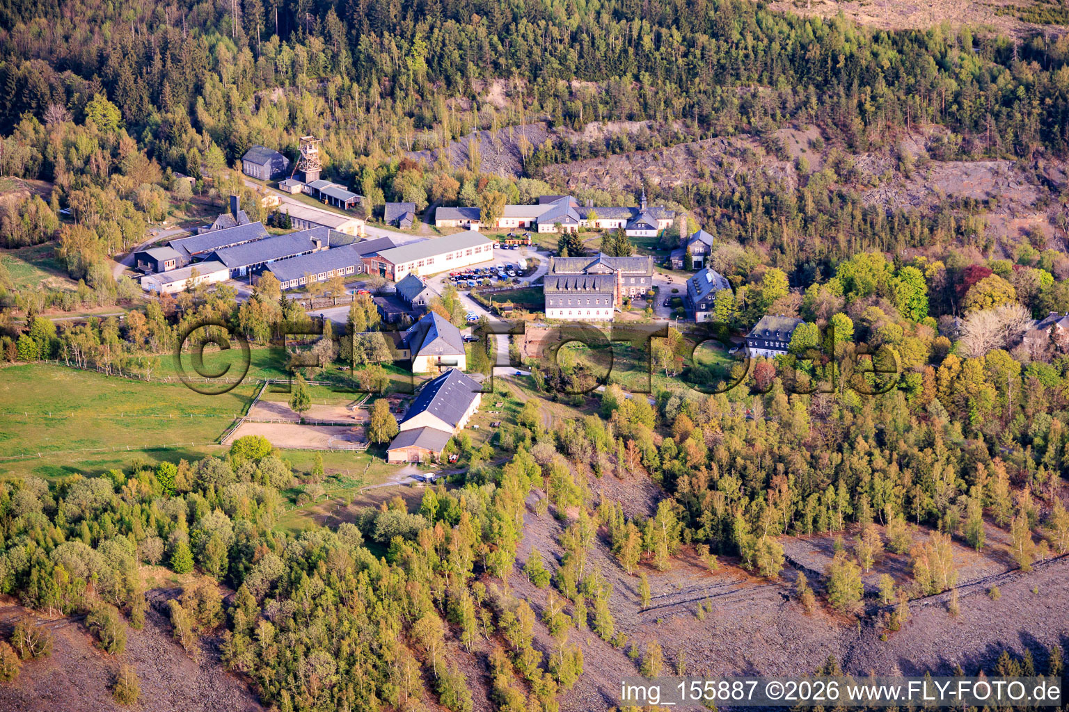 Seminar- und Tagungszentrum Schieferpark am Naturschutzgebiet Staatsbruch in Lehesten im Bundesland Thüringen, Deutschland