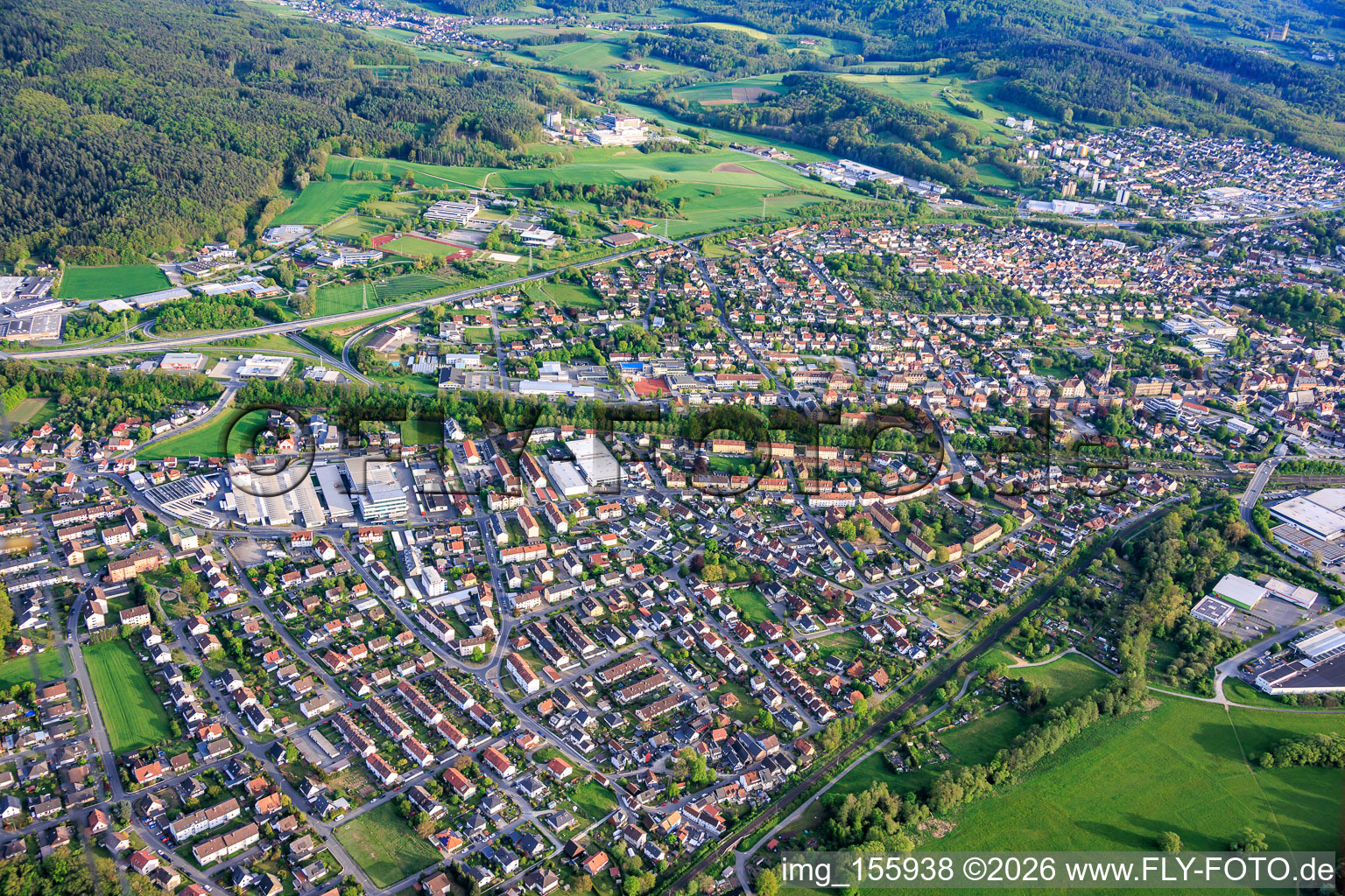 Unterwallenstadt aus Norden in Lichtenfels im Bundesland Bayern, Deutschland
