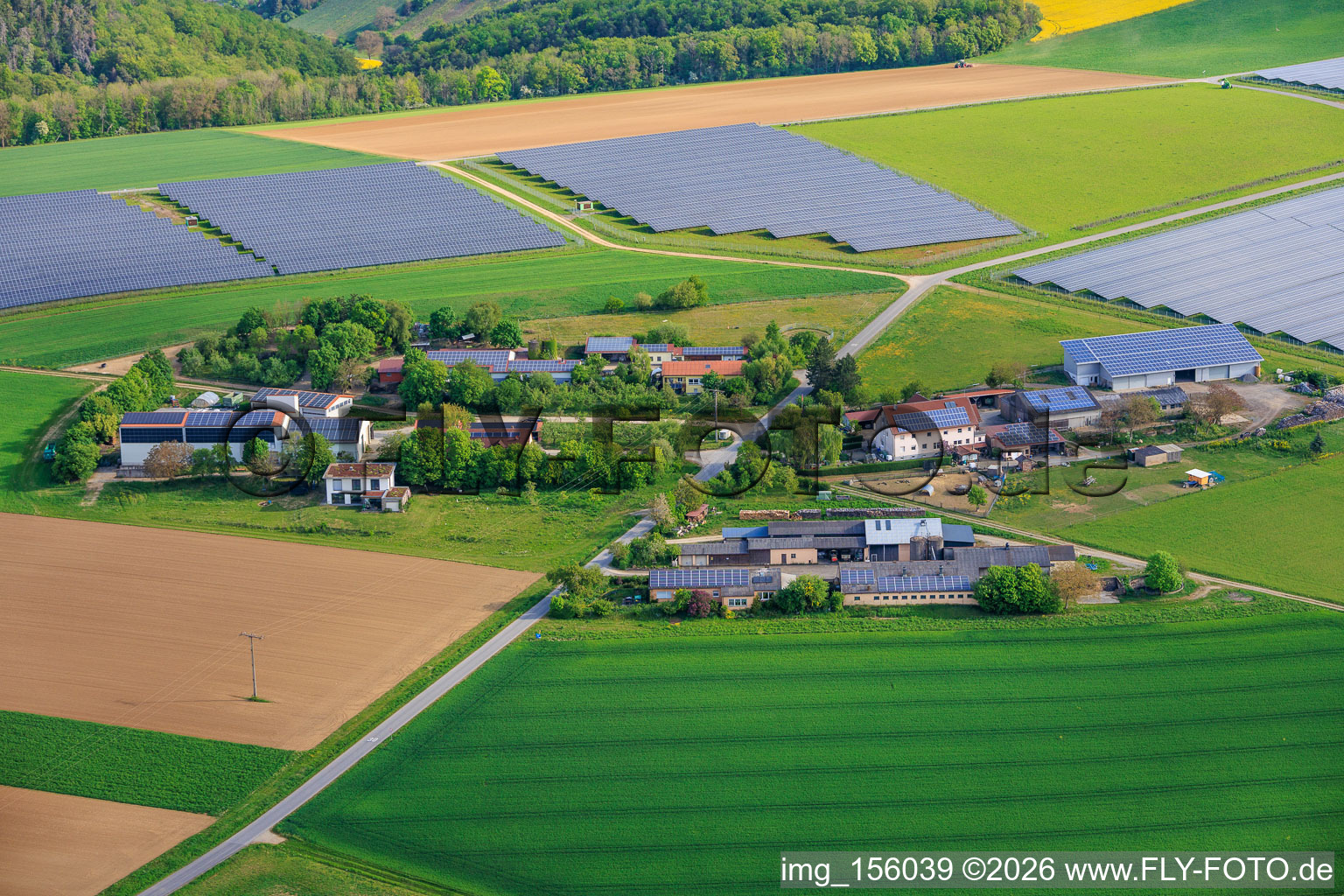 Solarpark Ramsthal am Zehntfreyhof im Bundesland Bayern, Deutschland