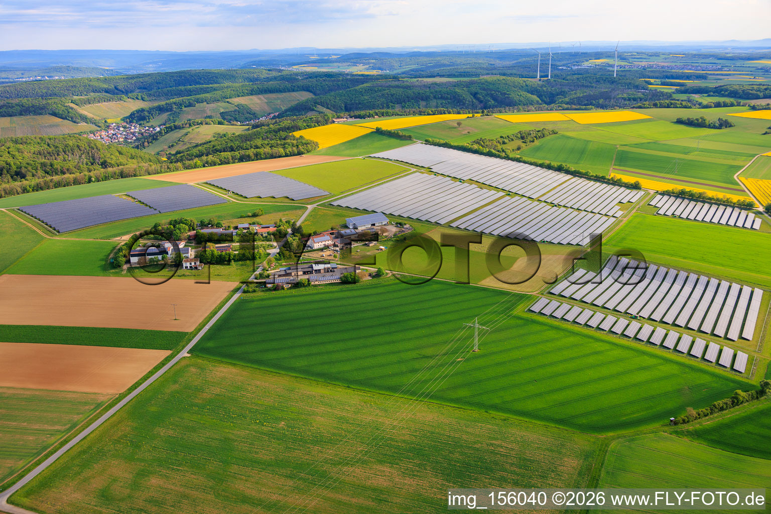 Solarpark Ramsthal am Zehntfreyhof im Bundesland Bayern, Deutschland