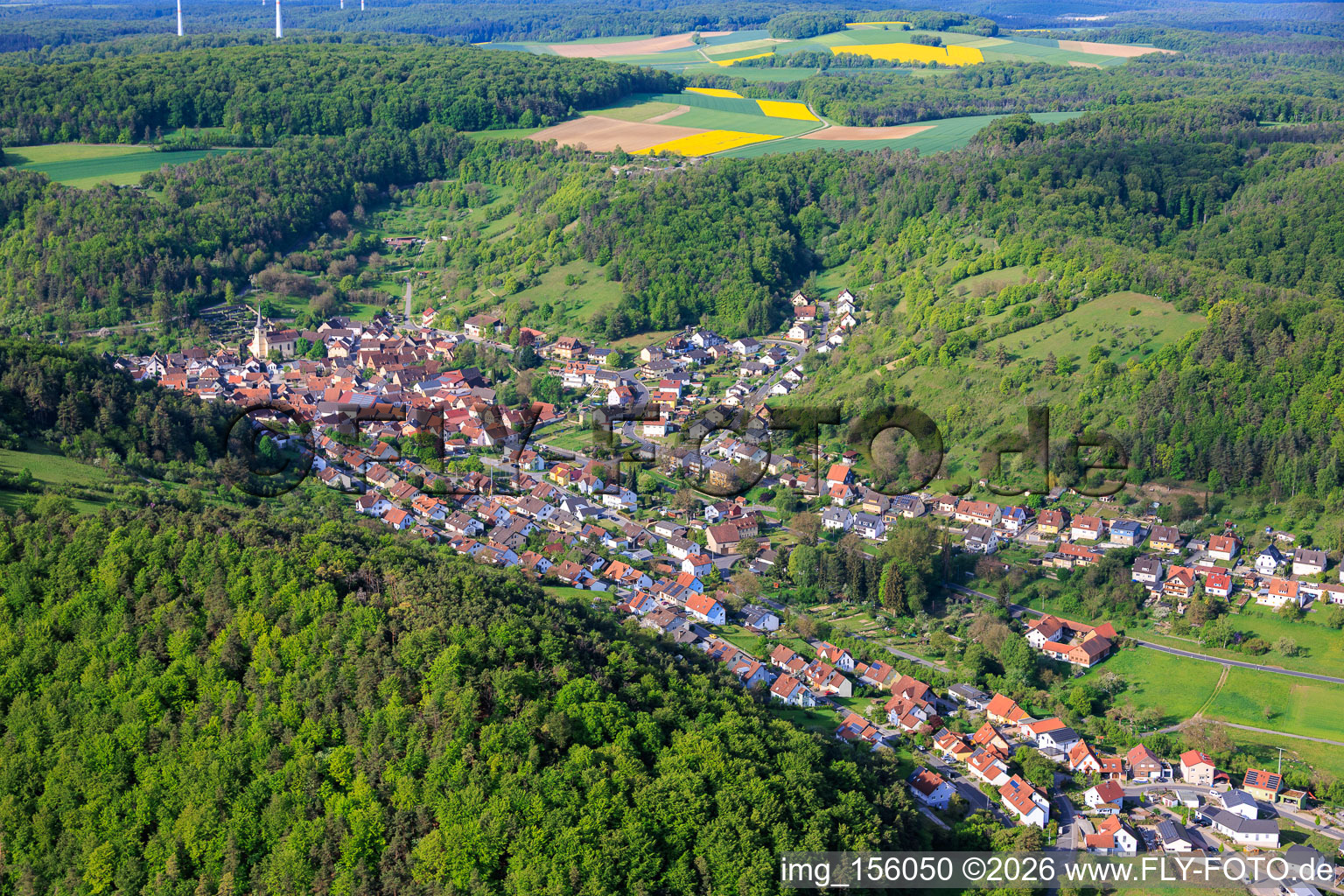 Sulzthal von Nordosten im Bundesland Bayern, Deutschland