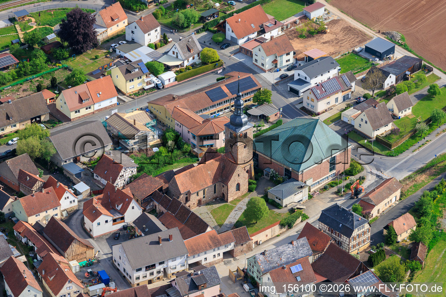 Kirche St. Georg (alt) im Ortsteil Diebach in Hammelburg im Bundesland Bayern, Deutschland