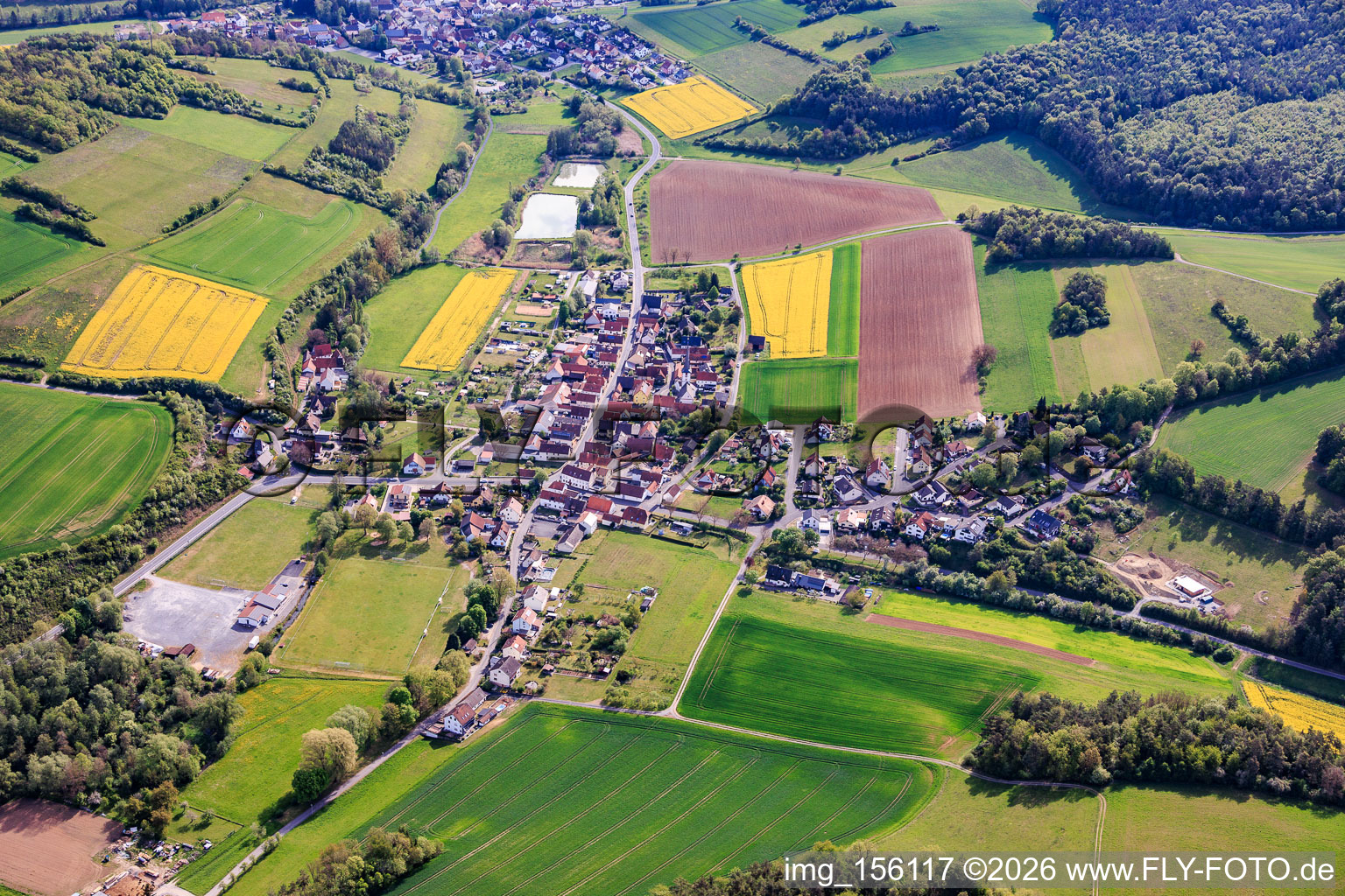 Bühler von Südwesten in Eußenheim im Bundesland Bayern, Deutschland