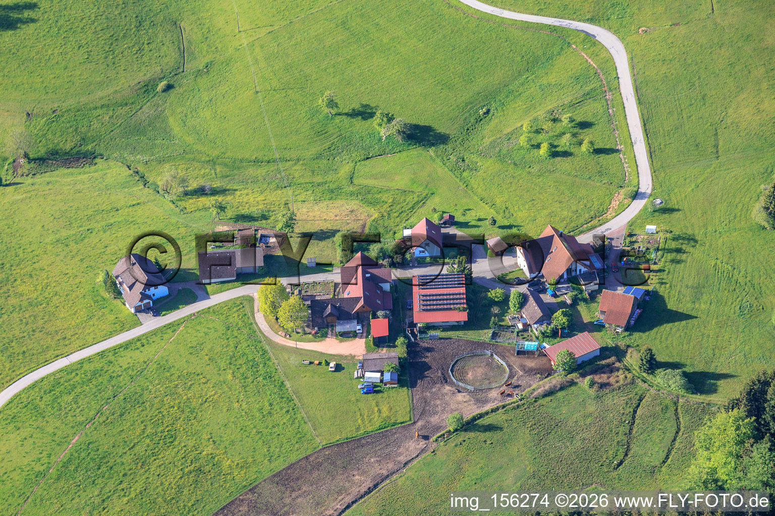 Mooswald mit Käppelebauer und Biggi's Nähstüble im Ortsteil Diesenhof in Lauterbach im Bundesland Baden-Württemberg, Deutschland