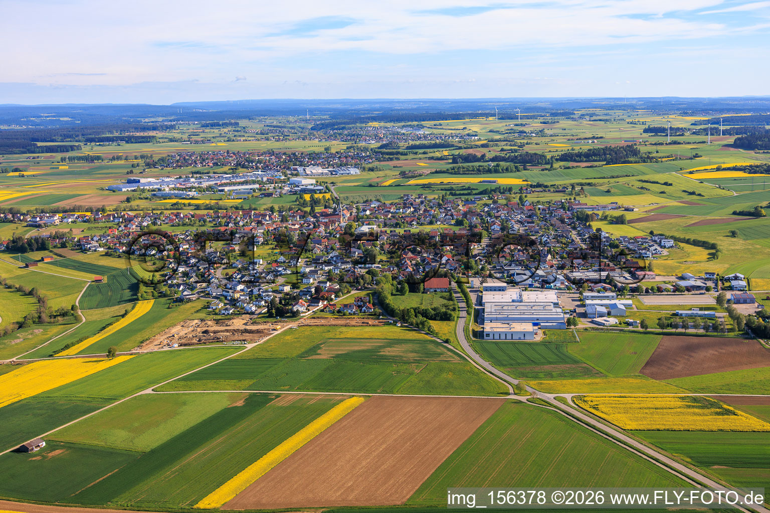 Seedorf von Süden in Dunningen im Bundesland Baden-Württemberg, Deutschland