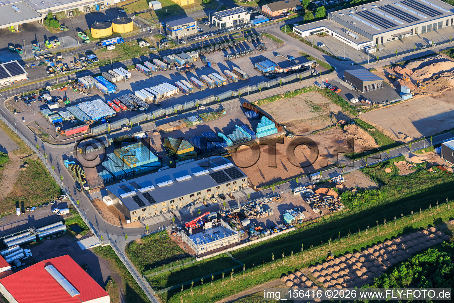 Erweiterung des Industriegebiet interpark Im Niedersand in Offenbach an der Queich im Bundesland Rheinland-Pfalz, Deutschland