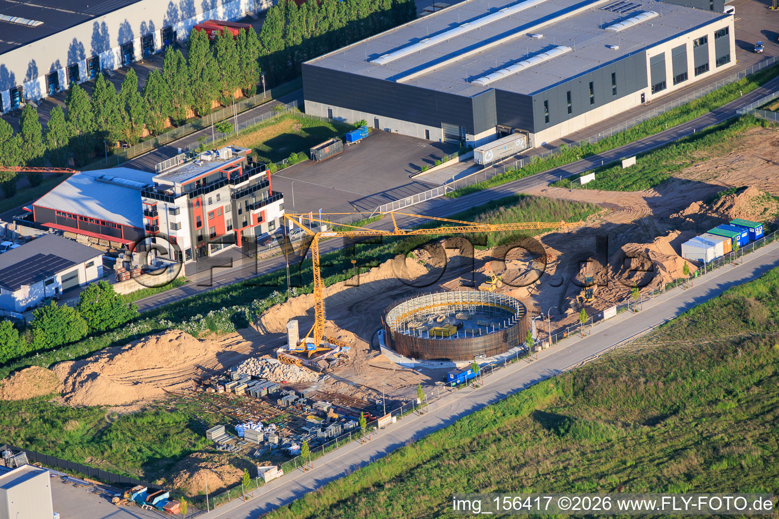 Erweiterung des Industriegebiet interpark Im Niedersand in Offenbach an der Queich im Bundesland Rheinland-Pfalz, Deutschland