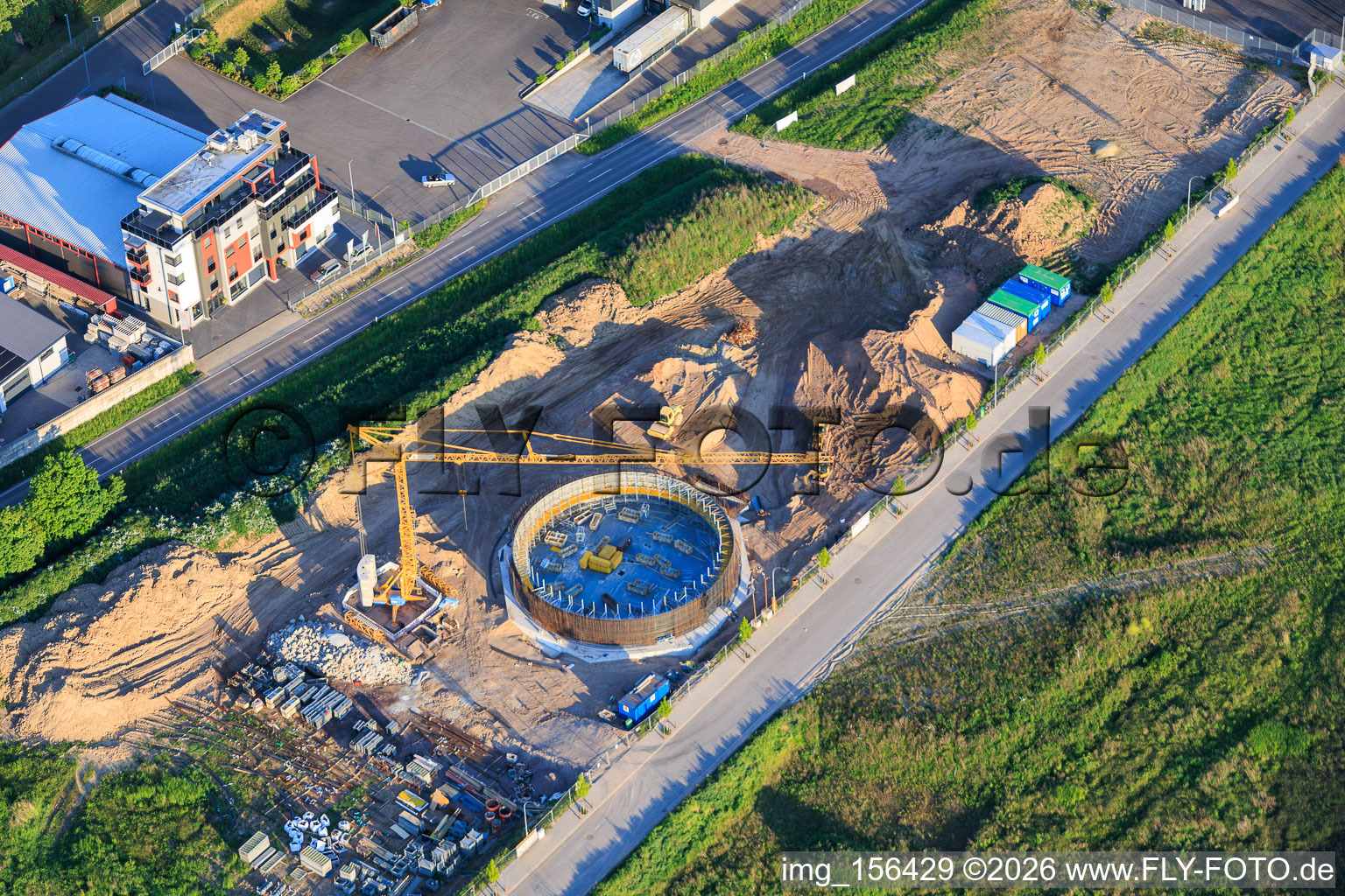 Erweiterung des Industriegebiet interpark Im Niedersand in Offenbach an der Queich im Bundesland Rheinland-Pfalz, Deutschland