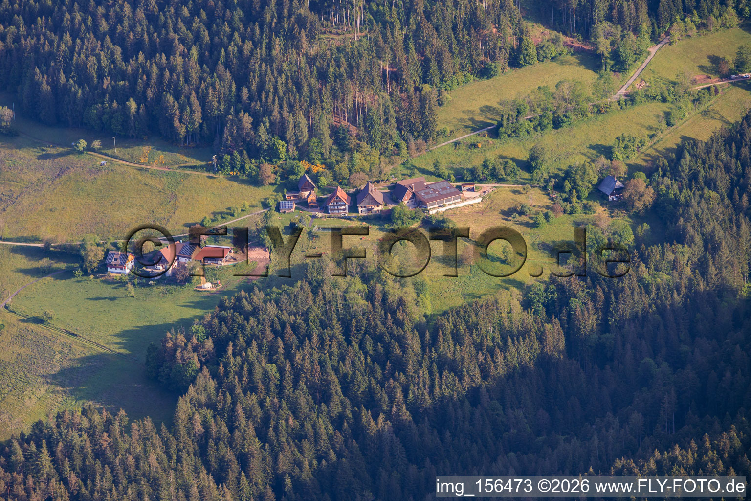 Ortsteil Rohrbach mit Hansjörgenhof Bioland-Hof im Ortsteil Rubstock in Aichhalden im Bundesland Baden-Württemberg, Deutschland
