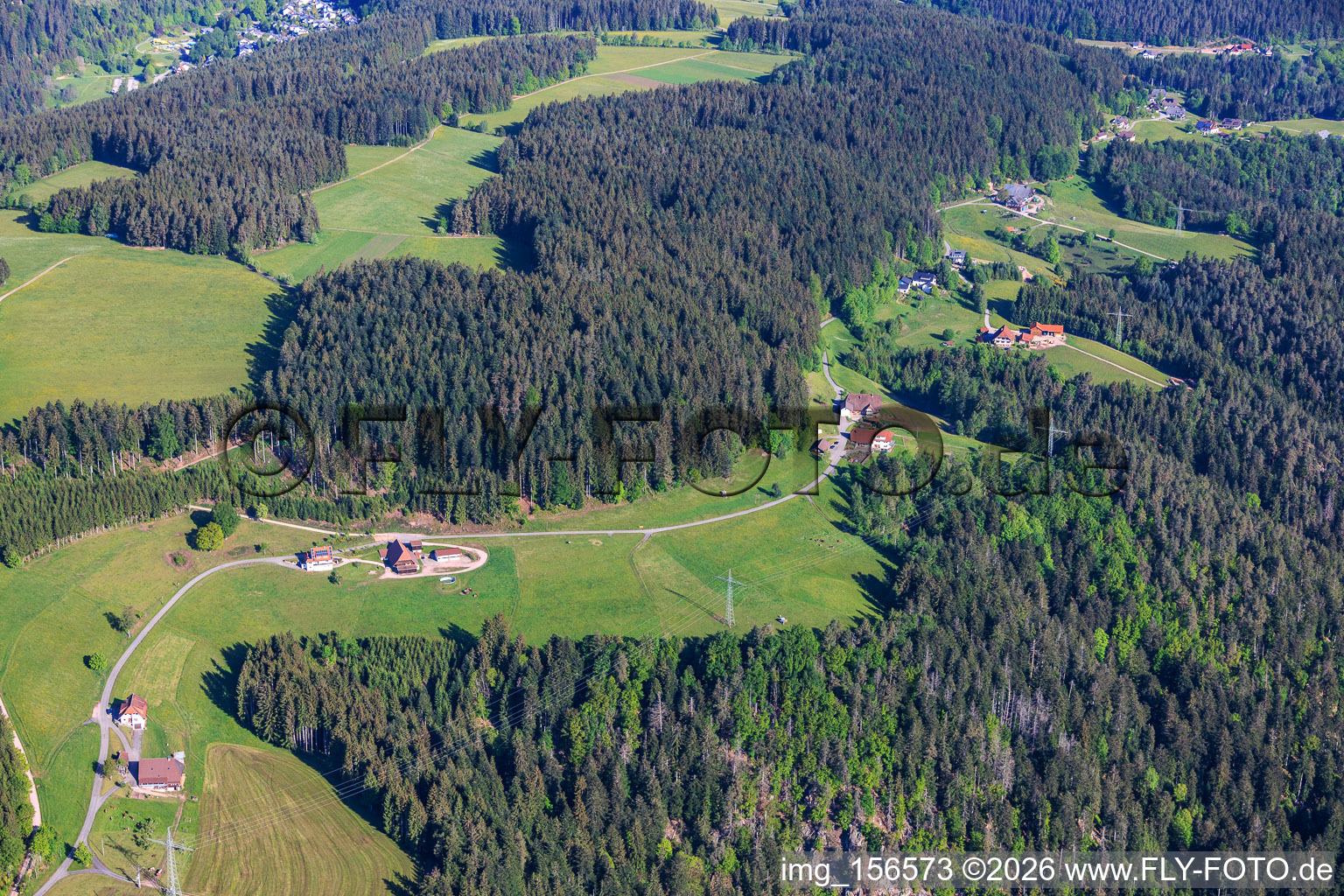 Ortsteil Ramstein aus Südosten im Ortsteil Tennenbronn in Schramberg im Bundesland Baden-Württemberg, Deutschland