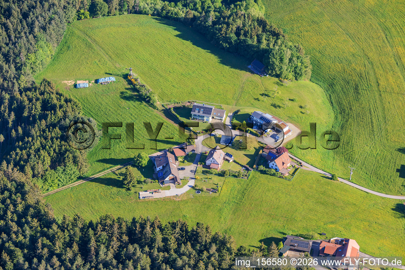 Ortsteil Tischneck aus Süden in Schramberg im Bundesland Baden-Württemberg, Deutschland
