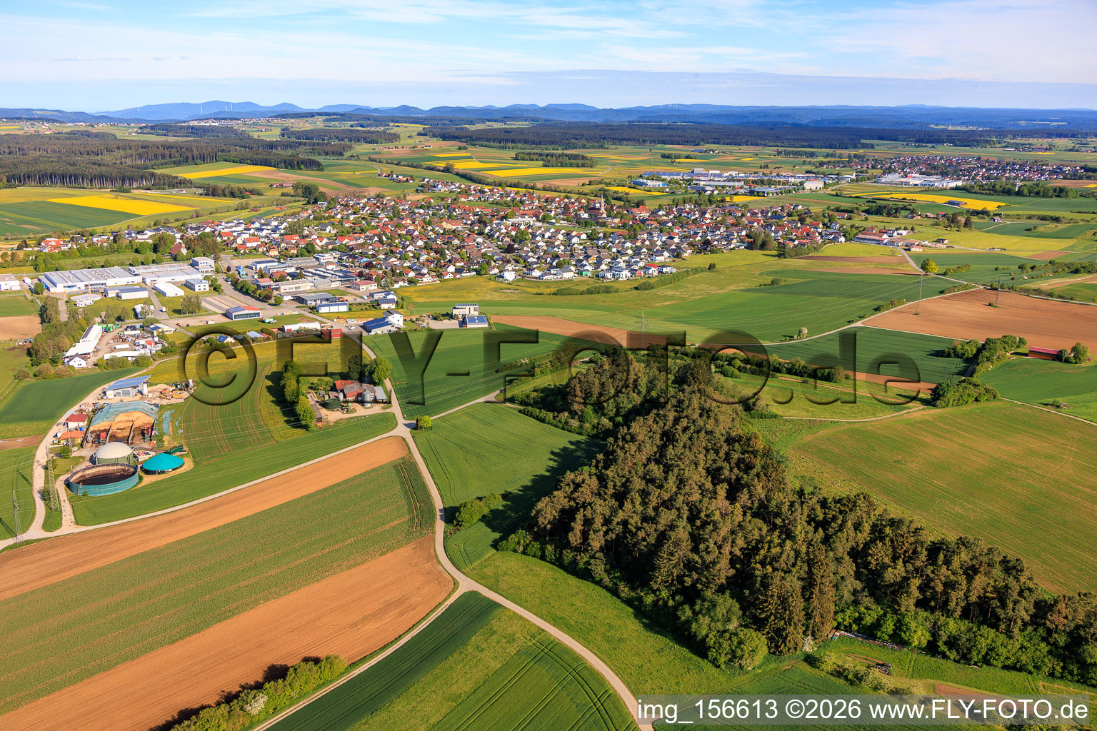 Seedorf von Südosten in Dunningen im Bundesland Baden-Württemberg, Deutschland