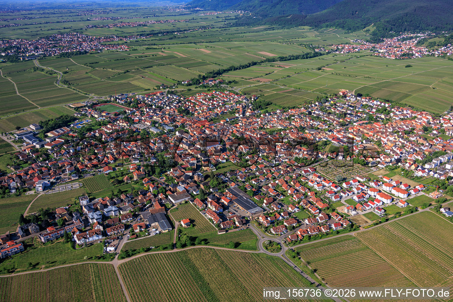 Maikammer aus Nordosten im Bundesland Rheinland-Pfalz, Deutschland