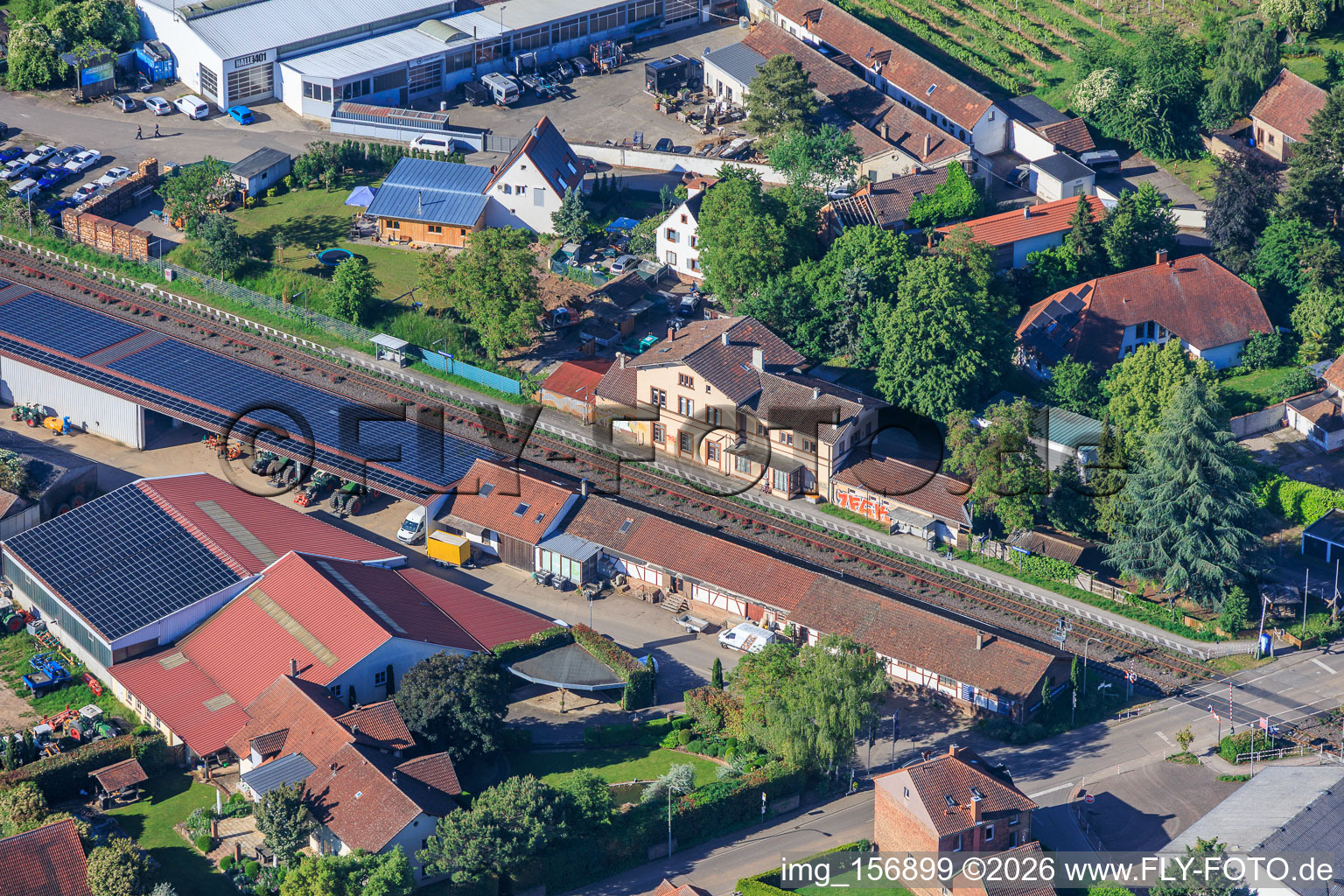 Bahnhof in Edesheim im Bundesland Rheinland-Pfalz, Deutschland
