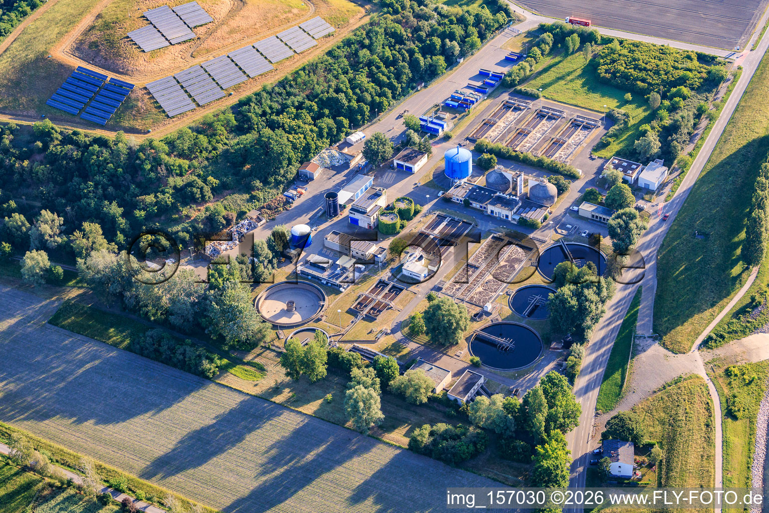 Kläranlage Speyer im Ortsteil Ludwigshof im Bundesland Rheinland-Pfalz, Deutschland