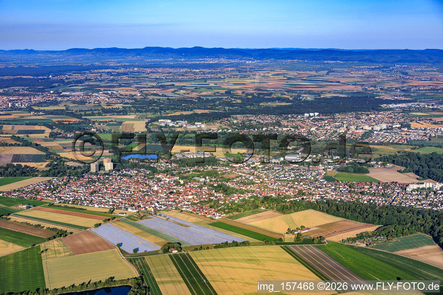 Neuhofen von Osten im Bundesland Rheinland-Pfalz, Deutschland