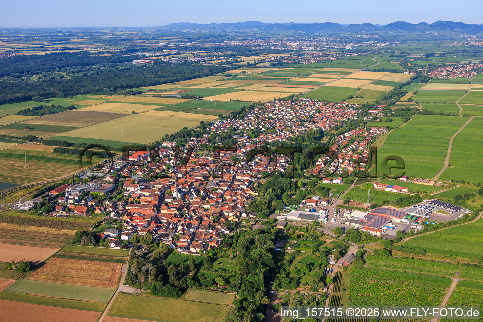Niederhochstadt von Nordosten in Hochstadt im Bundesland Rheinland-Pfalz, Deutschland