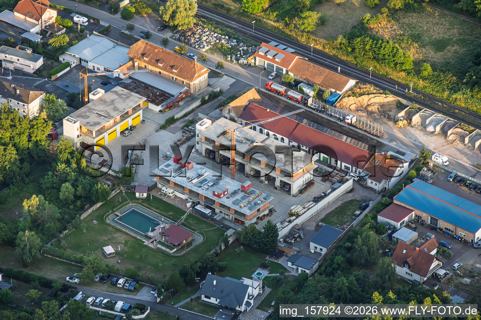 Neubaustelle Am bhf im Ortsteil Godramstein in Landau in der Pfalz im Bundesland Rheinland-Pfalz, Deutschland