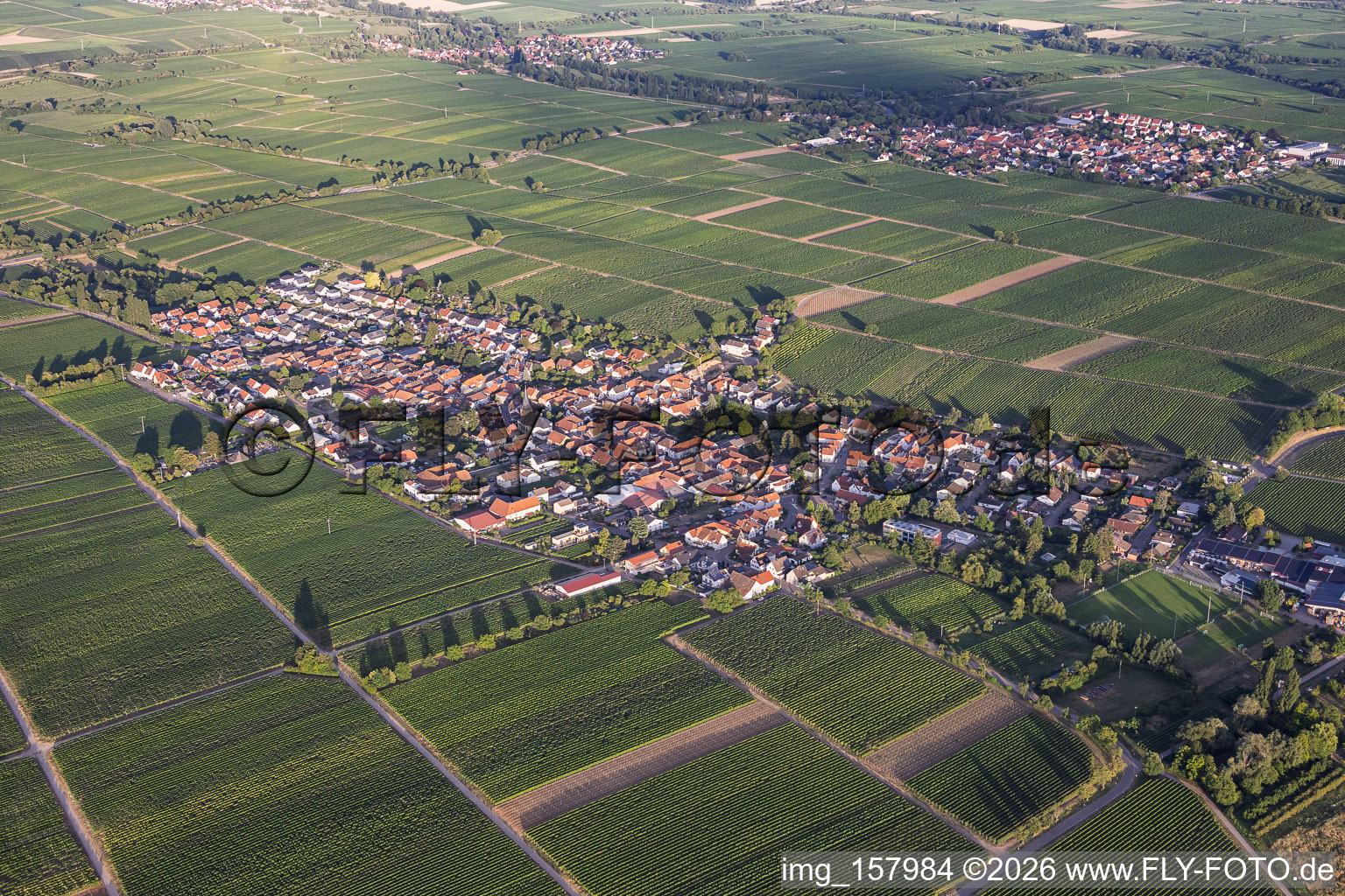 Winzerdorf aus Nordwesten in Roschbach im Bundesland Rheinland-Pfalz, Deutschland