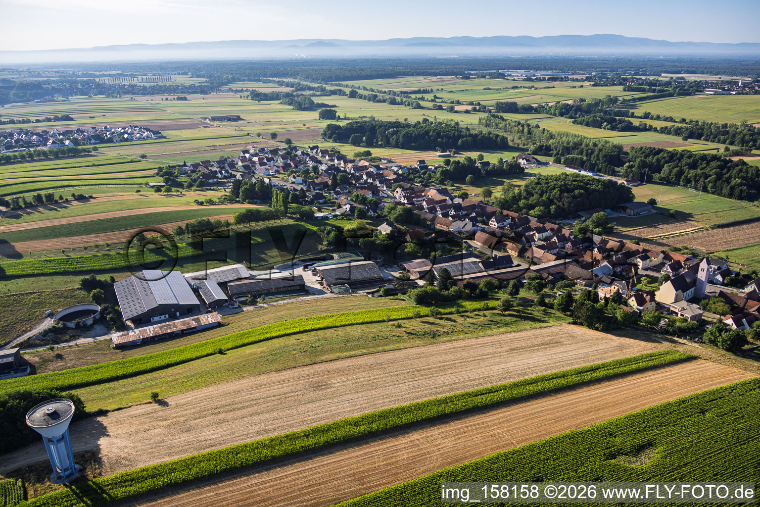 Oberrœdern von Nordwesten im Bundesland Bas-Rhin, Frankreich