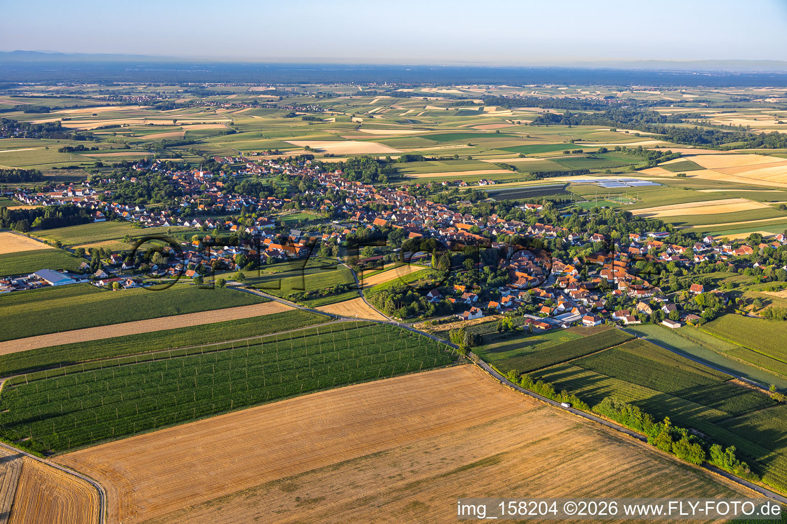 Seebach aus Nordosten im Bundesland Bas-Rhin, Frankreich