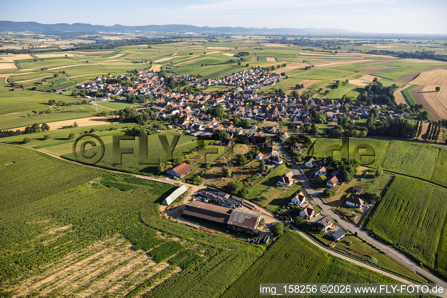 Aschbach von Süden im Bundesland Bas-Rhin, Frankreich