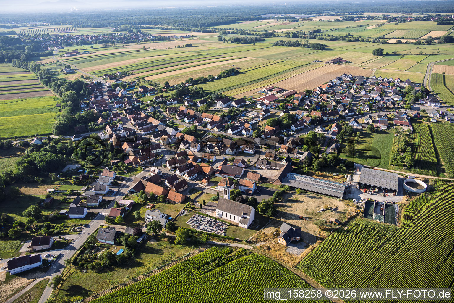 Stundwiller von Nordwesten im Bundesland Bas-Rhin, Frankreich