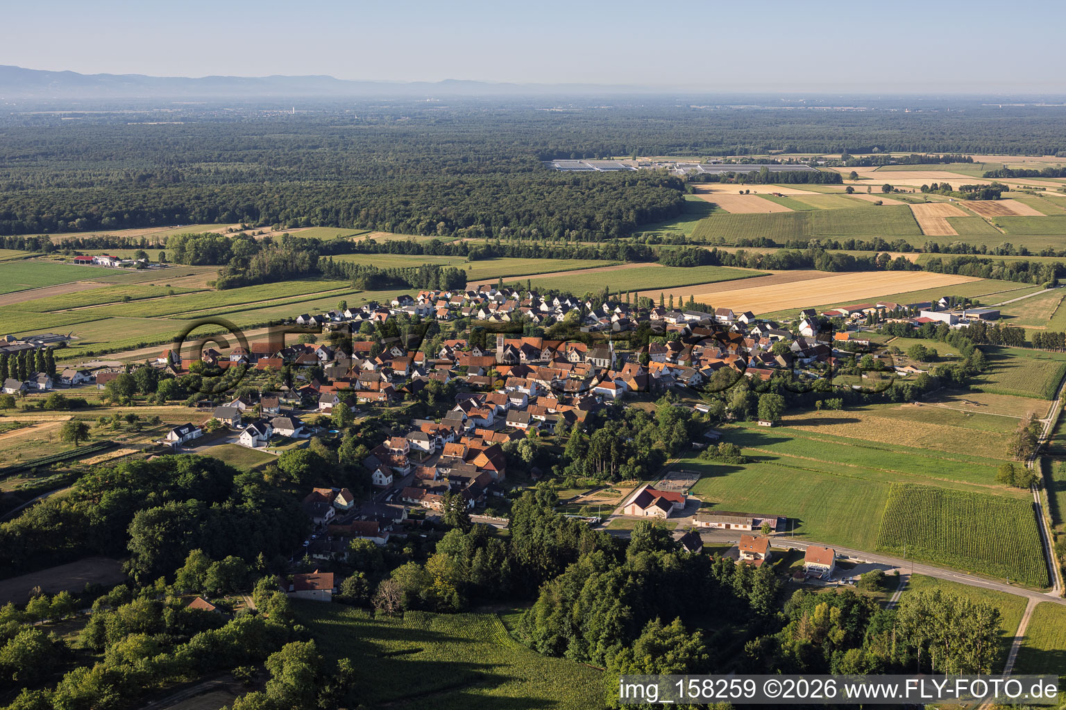 Buhl von Nordwesten im Bundesland Bas-Rhin, Frankreich