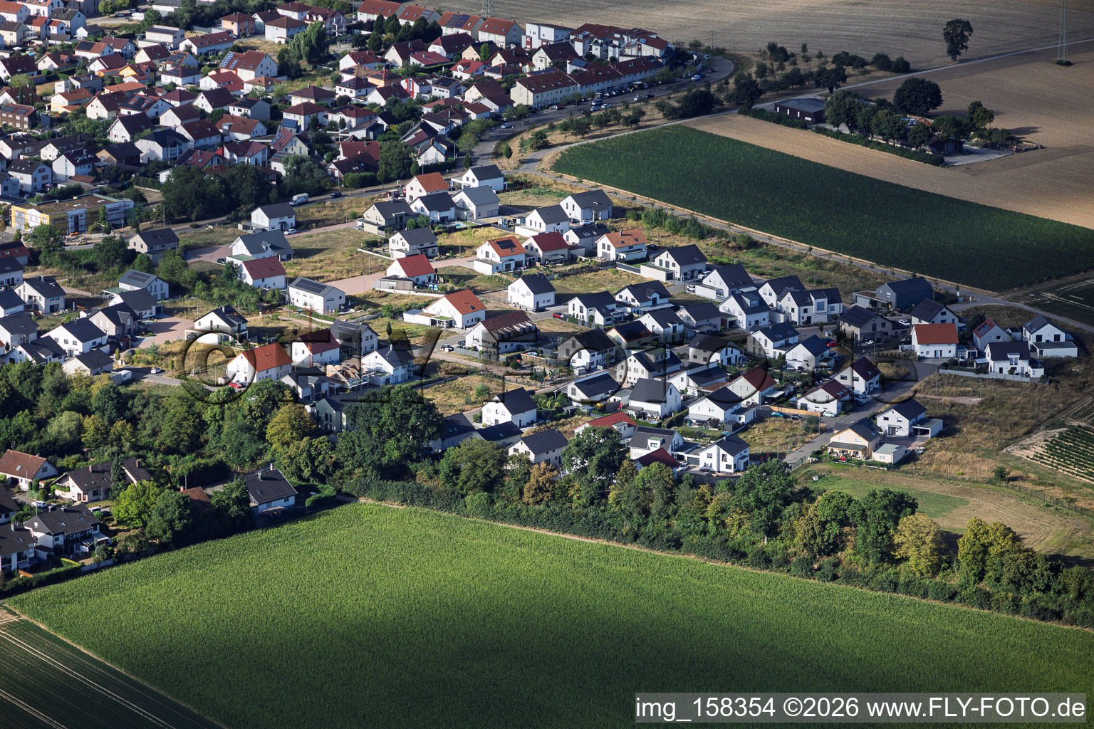 Neubaugebiet K2 aus Nordosten in Kandel im Bundesland Rheinland-Pfalz, Deutschland