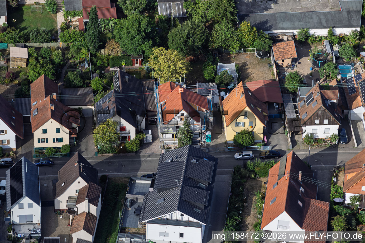 Baustelle zur Totalrenovierung eines EFH in der Waldstr in Kandel im Bundesland Rheinland-Pfalz, Deutschland
