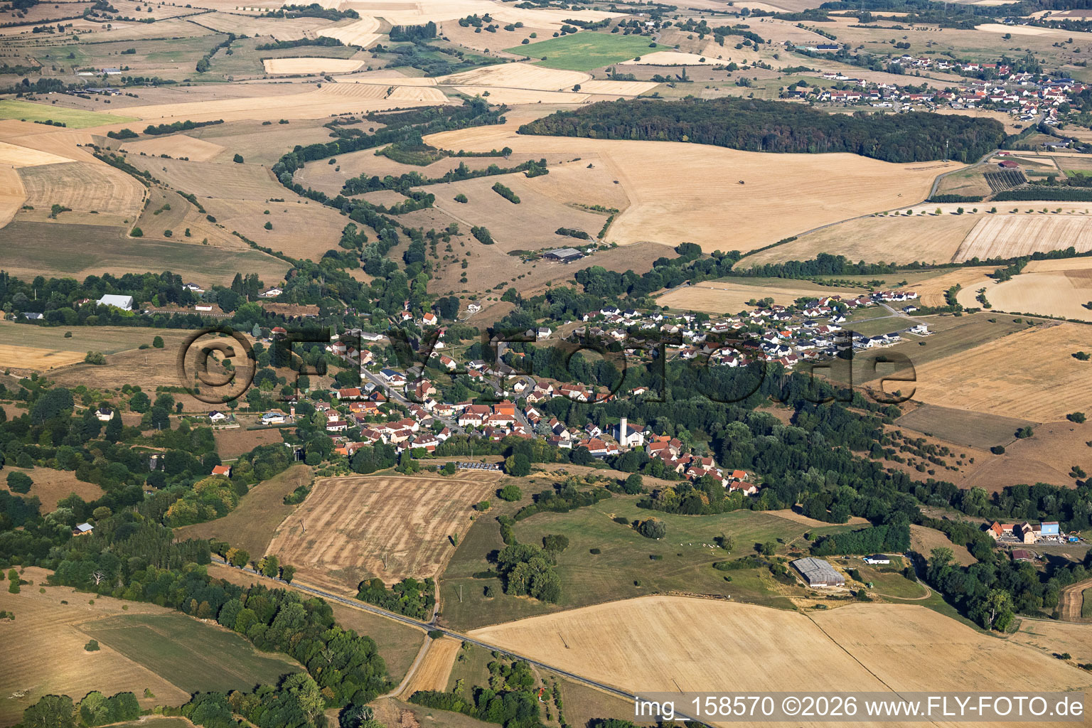 Volmunster von Osten im Bundesland Moselle, Frankreich
