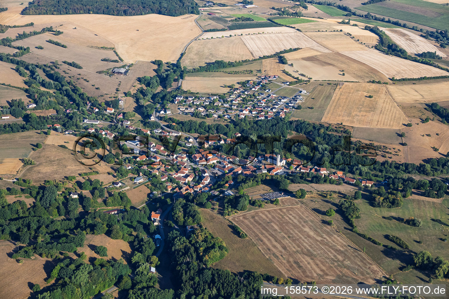 Volmunster von Osten im Bundesland Moselle, Frankreich