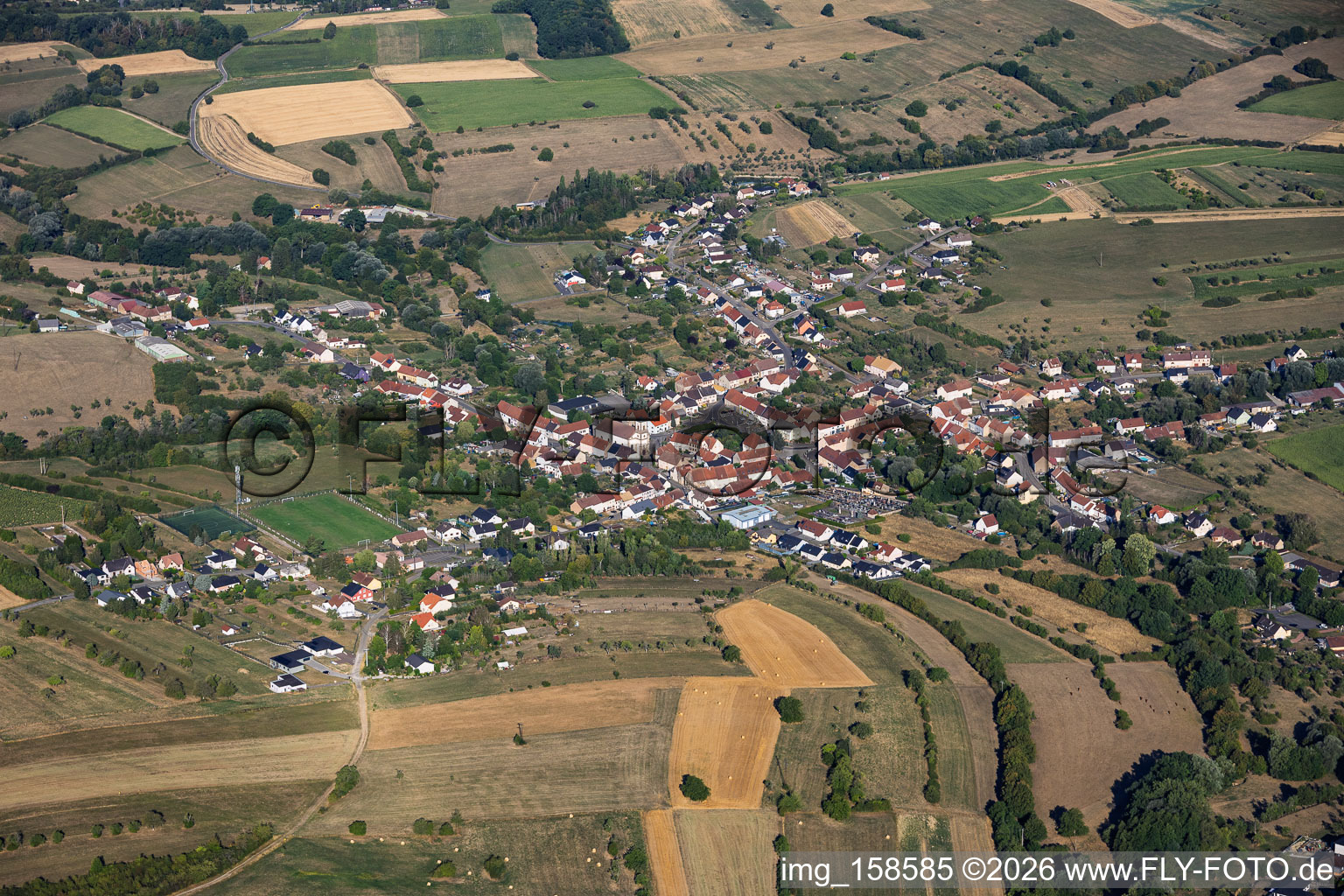 Wiesviller von Osten im Bundesland Moselle, Frankreich