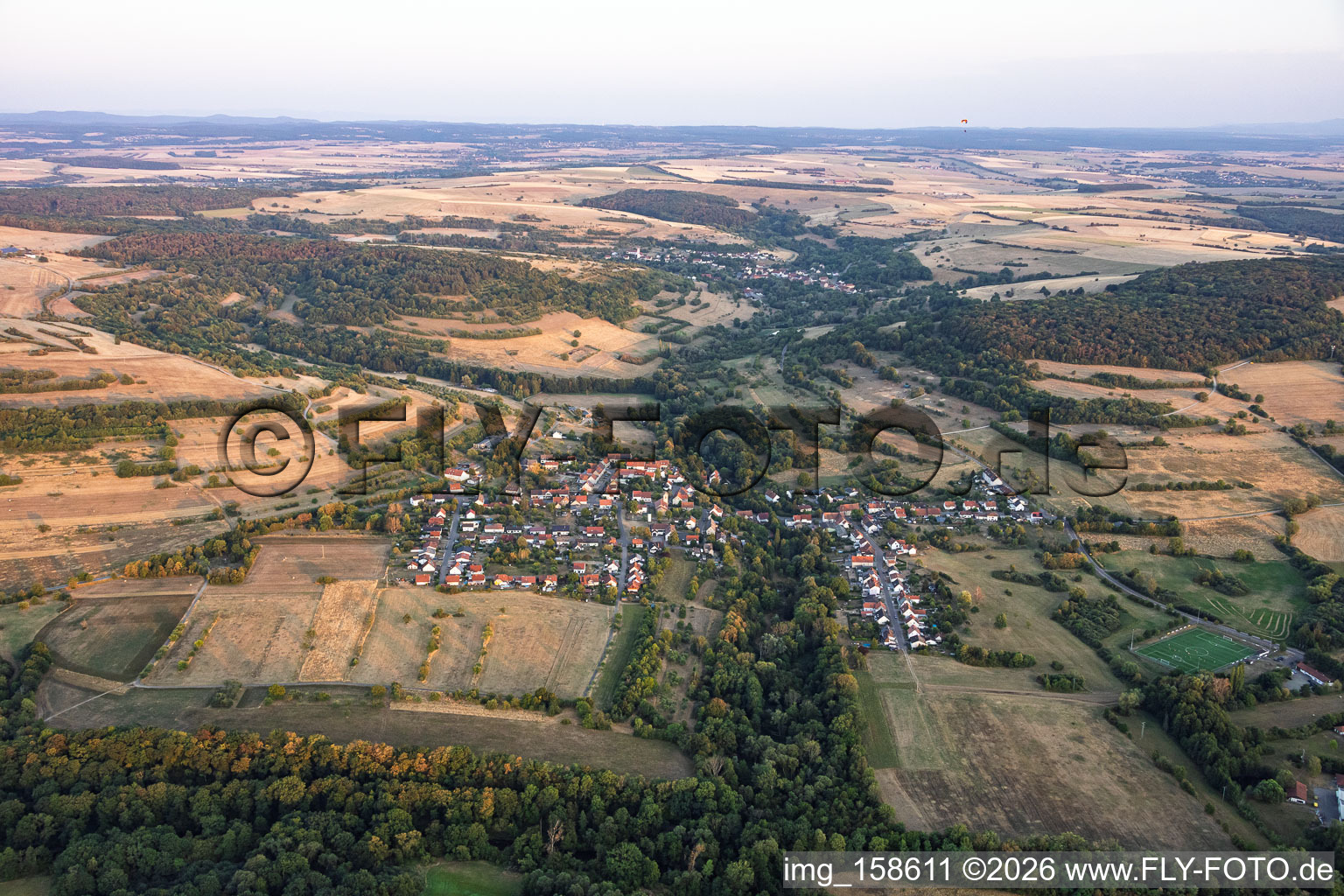 Niedergailbach von Nordwesten in Gersheim im Bundesland Saarland, Deutschland