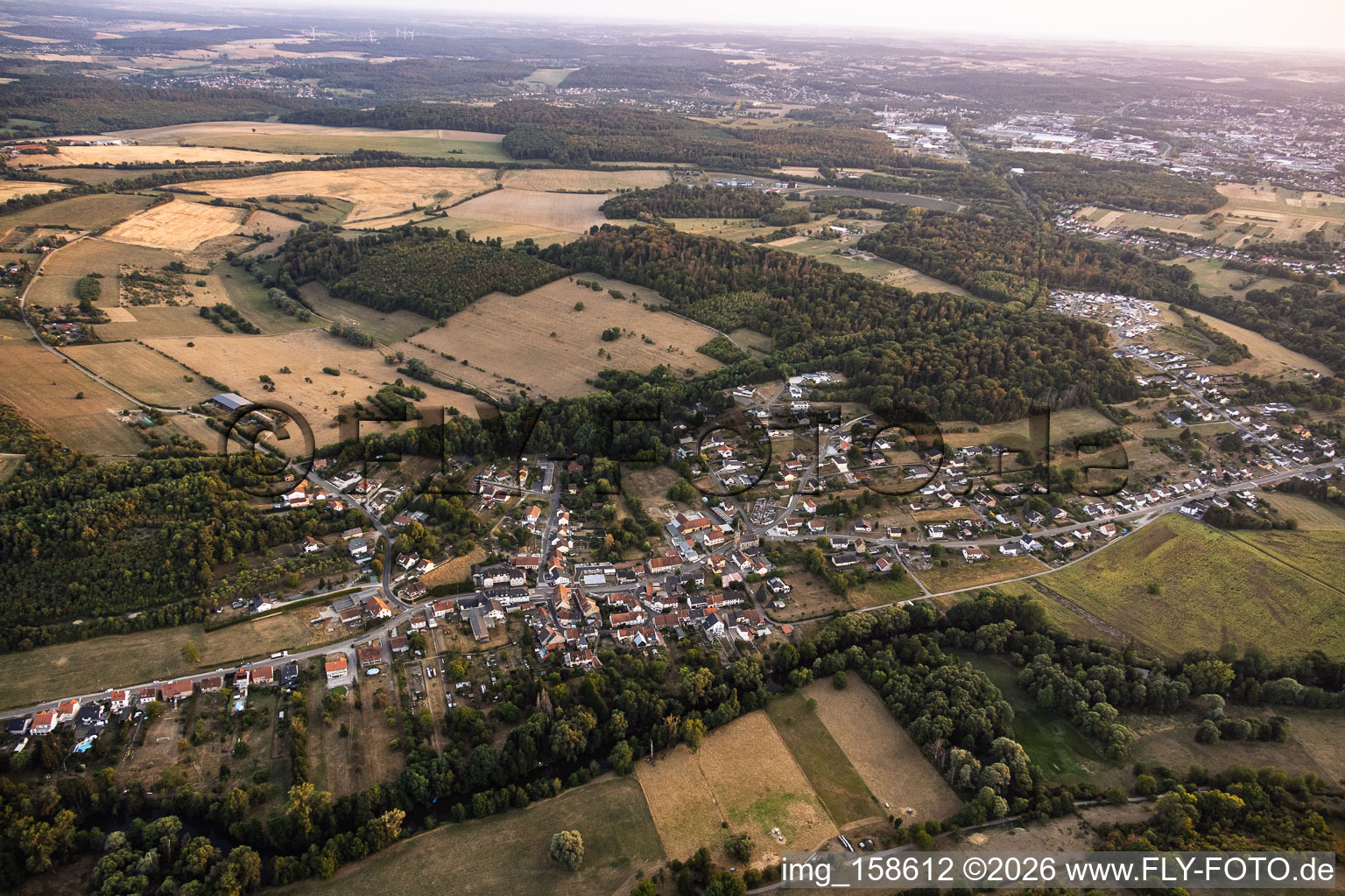 Blies-Ébersing von Nordwesten im Bundesland Moselle, Frankreich
