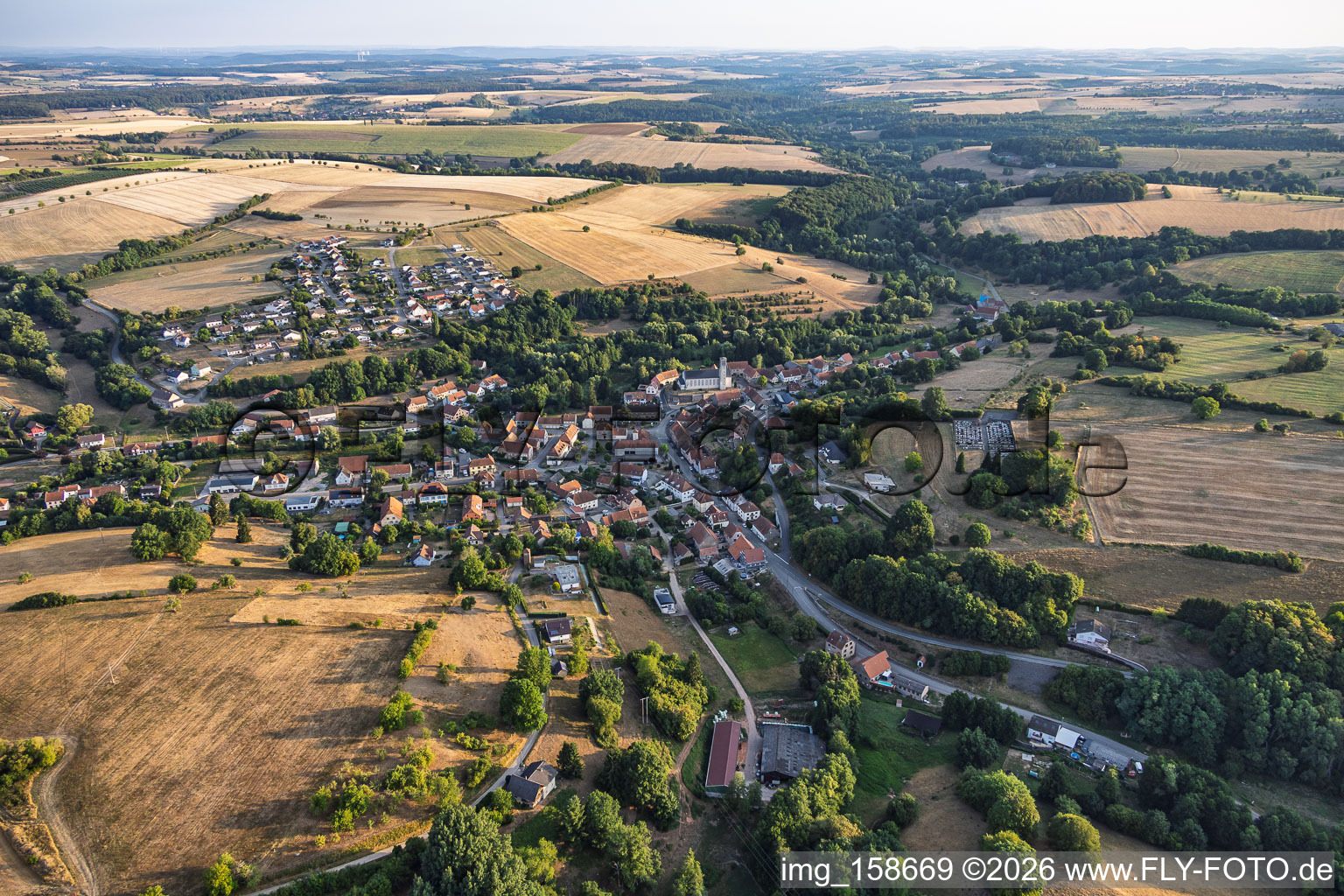 Volmunster von Süden im Bundesland Moselle, Frankreich