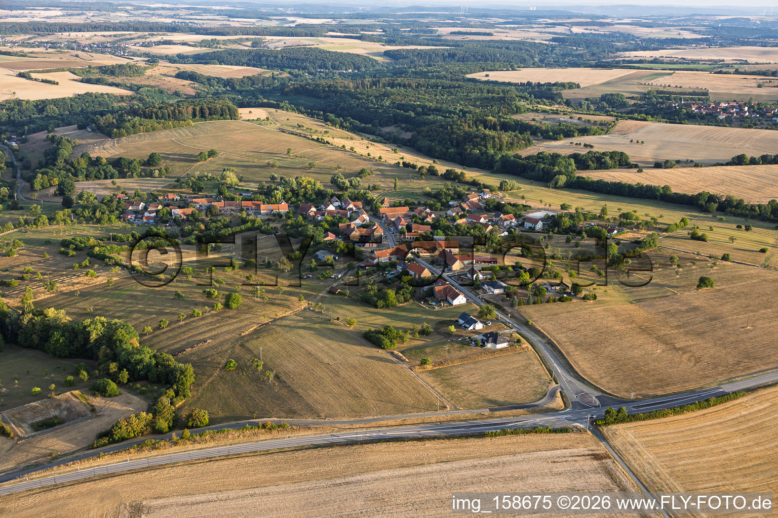 Volmunster von Südosten im Bundesland Moselle, Frankreich