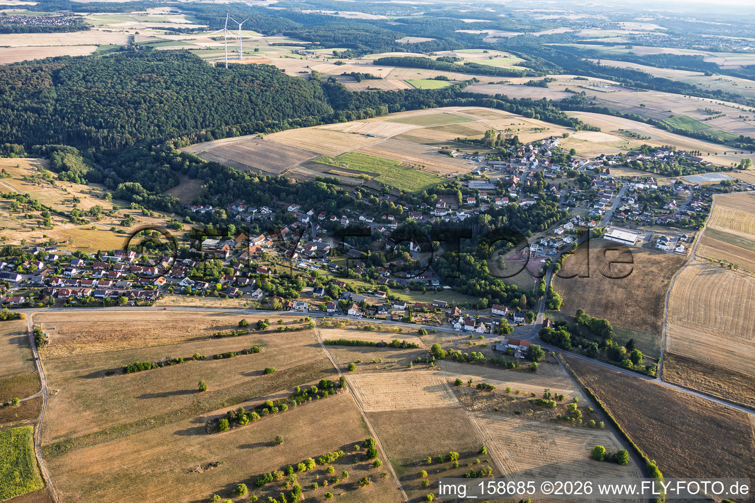 Kröppen von Südwesten im Bundesland Rheinland-Pfalz, Deutschland