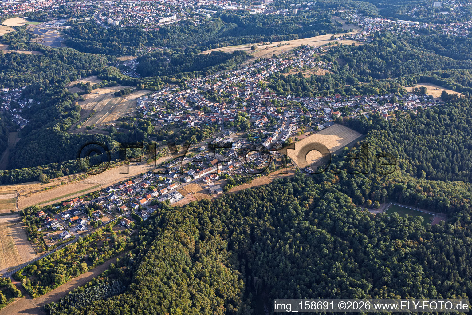 Erlenbrunn aus Süden in Pirmasens im Bundesland Rheinland-Pfalz, Deutschland