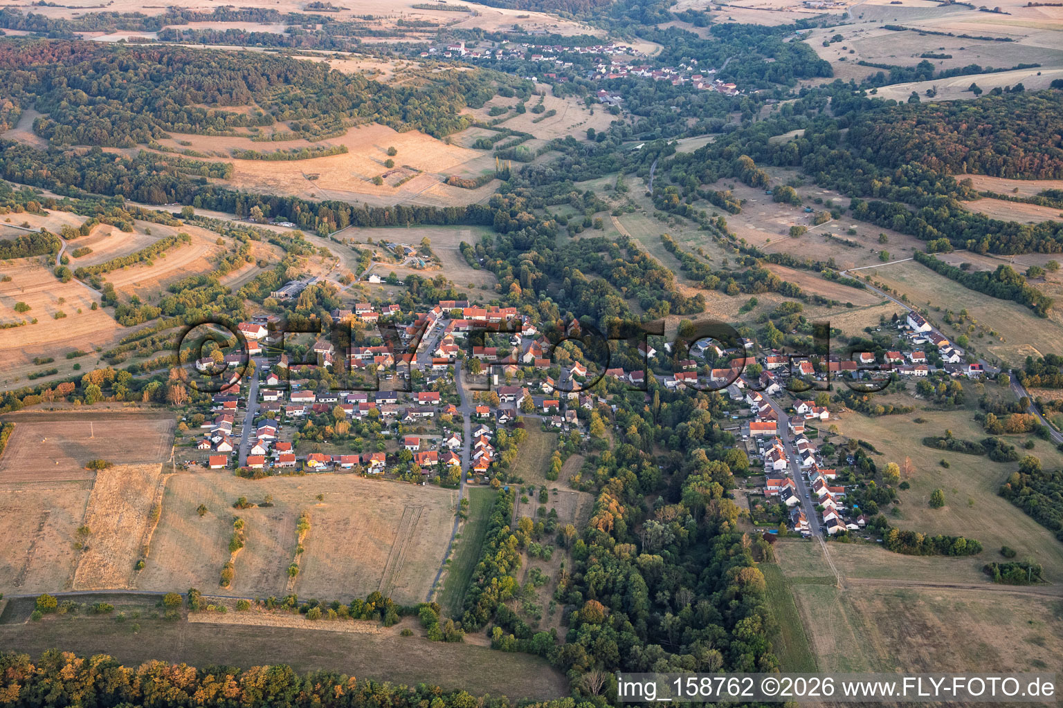 Niedergailbach von Nordwesten in Gersheim im Bundesland Saarland, Deutschland