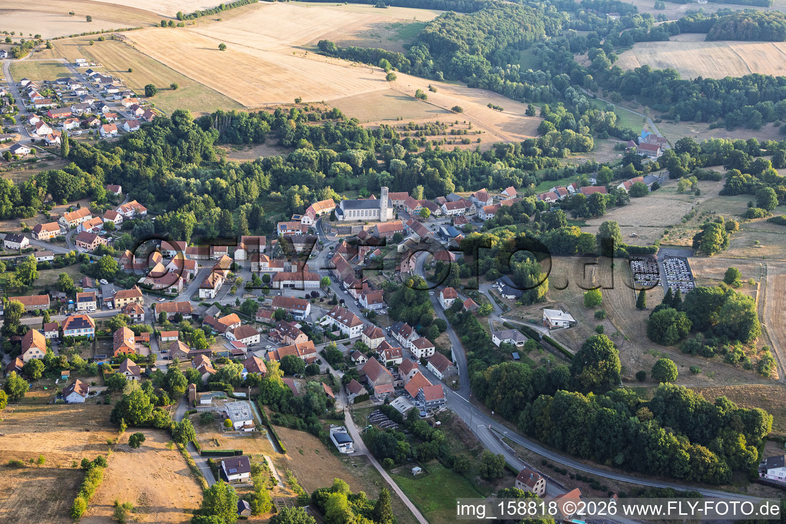 Volmunster von Südwesten im Bundesland Moselle, Frankreich