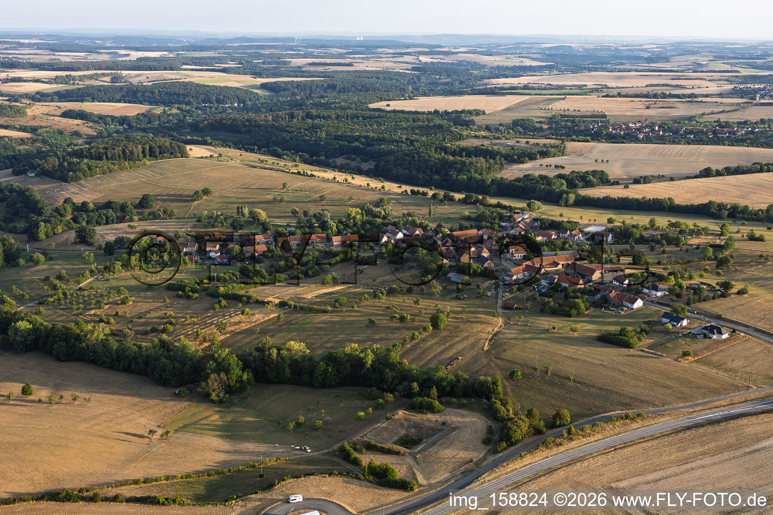 Volmunster von Süden im Bundesland Moselle, Frankreich
